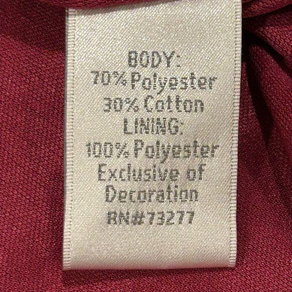 Womens Dress XS  Mini Fit & Flair Maroon Lace Floral  Floral Lauren Conrad - Picture 5 of 8